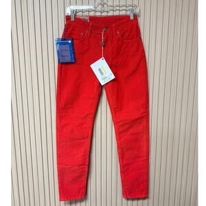 Acne Studios x Bla Konst Melk Corduroy Trousers in Red Women's Size 26